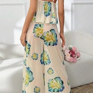 Women's Floral Ruffle lace two pieces